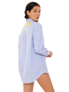 Shop Mc2 Saint Barth Gingham Shirt With St. Barth Embroidery In Blue