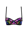 Mc2 Saint Barth Flower Scuba Fabric Top In Pink