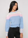 Mc2 Saint Barth Brushed Knit Sweater With Puff Sleeves And St. Barth Embroidery In Pink