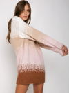 Mc2 Saint Barth Brushed Knit Sweater With Lurex Details In Brown