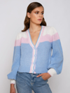 MC2 SAINT BARTH BRUSHED KNIT CROP CARDIGAN WITH PUFF SLEEVES
