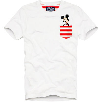 Mc2 Saint Barth Kids' Boy T-shirt Mickey Mouse Print ©disney Special Edition In Red