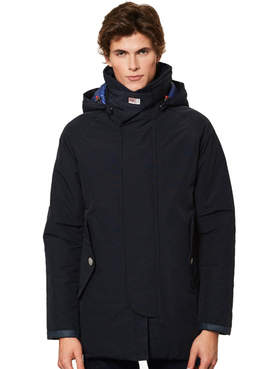 Mc2 Saint Barth Waterproof Jacket With Sherpa Lining In Blue