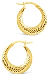 Sterling Forever Delia Hoop Earrings In Gold