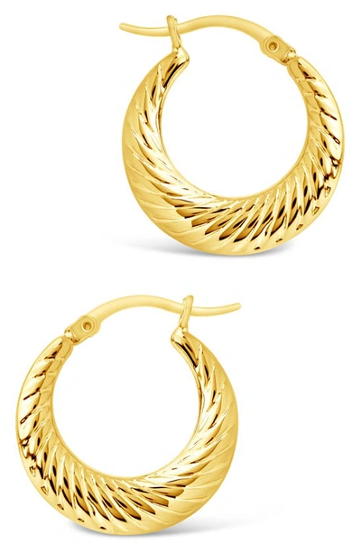 Sterling Forever Delia Hoop Earrings In Gold
