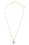 Sterling Forever Azurine Cz Pendant Necklace In Gold