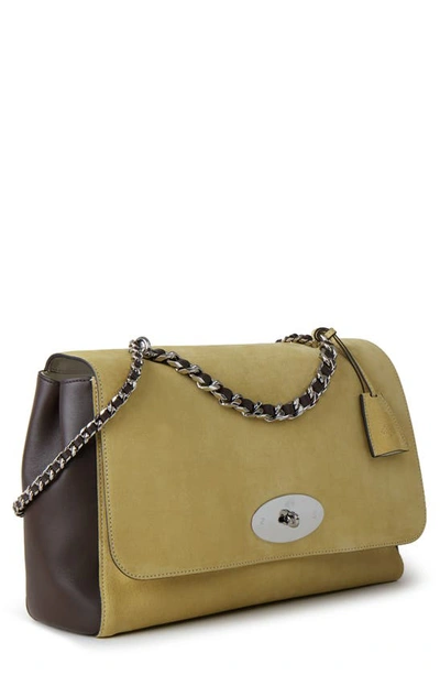 Mulberry Oversize Lily Suede Convertible Shoulder Bag In Wild Primrose ebony ModeSens