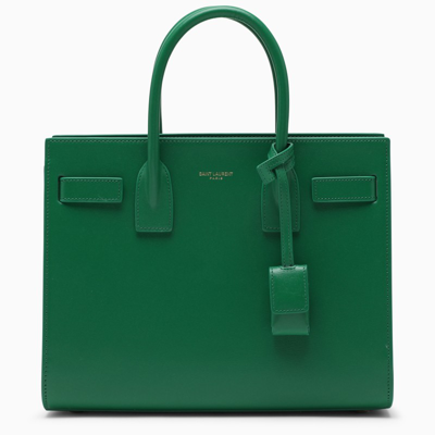 Saint Laurent Green Leather Baby Sac De Jour Bag