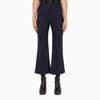 Stella Mccartney High-rise Flared Stretch-wool Pants In Blue