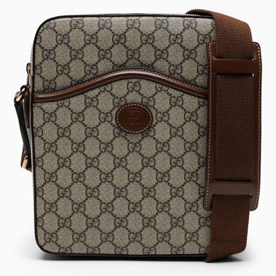 Gucci Beige Messenger Bag In A Beige Gg Jacquard Fabric