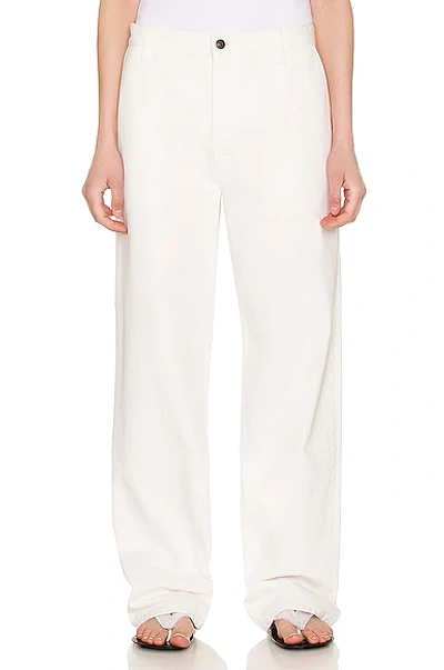 The Row Louie Relaxed Fit Carpenter Jeans In White