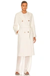 Max Mara Madame Double-breasted Wool And Cashmere-blend Coat In Bianco