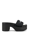 Alexander Wang Sandalo Slide Platform Con Logo In Black