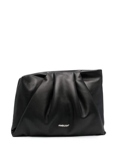 Ambush Black Leather Clutch Bag