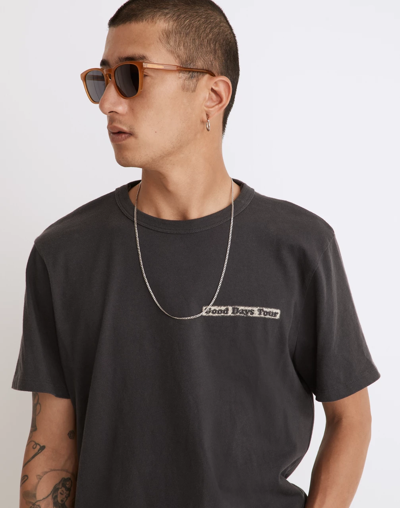 Madewell Garment-dyed Allday Crewneck Tee In Black Coal