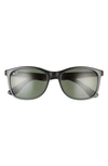 Ray Ban 56mm Square Sunglasses In Arista/ Dark Green