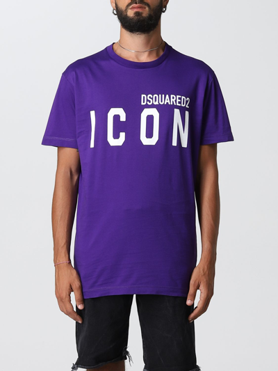 Dsquared2 Icon T-shirt In Cotton In Violet