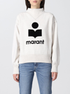 Isabel Marant Étoile Printed Logo Millyny Cotton Sweatshirt Clothing In Ecru