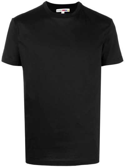 Modes Garments Shortsleeved Cotton T-shirt In Black
