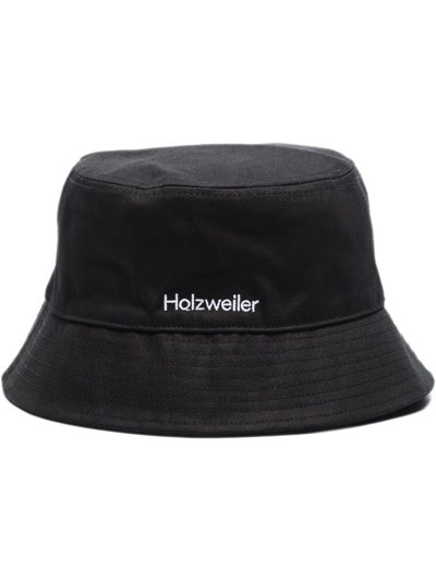 Holzweiler Black Pafe Logo Cotton Bucket Hat