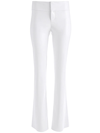 Alice And Olivia Dylan High Waist Wide Leg Pants In Ecru Vegan Leather In White