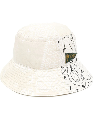 Kapital Paisley-print Bucket Hat In Nude
