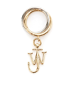 JW ANDERSON ANCHOR-CHARM DOUBLE-LOOP RING