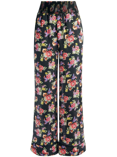 Alice And Olivia Alice Olivia Floral Pattern Wide Leg Trousers In Nocolor