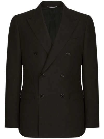 Dolce & Gabbana Double-breasted Suit In Black