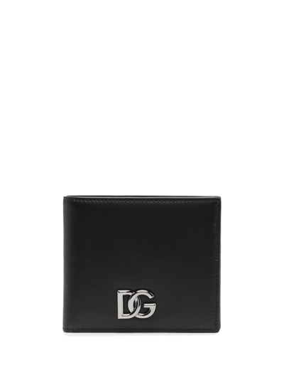 Dolce & Gabbana Logo-plaque Wallet In Black