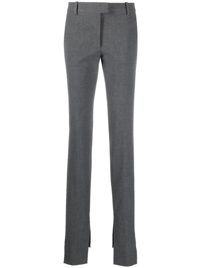 Attico Split Cuff Tailored Trousers In Grey