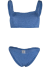 Hunza G Juno Crinkled Two-piece Bikini Set In Blue