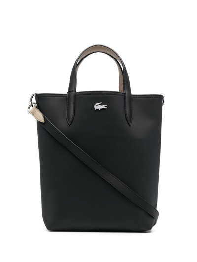 Lacoste Anna Reversible Tote Bag In Schwarz