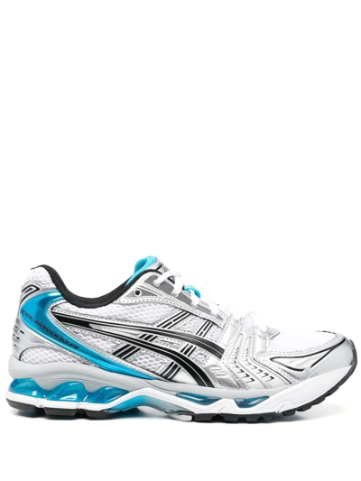 Asics Gel-kayano 14 Mesh And Leather Trainers In Silver