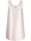 Prada Rhinestone Triangle Pattern Dress In Pink