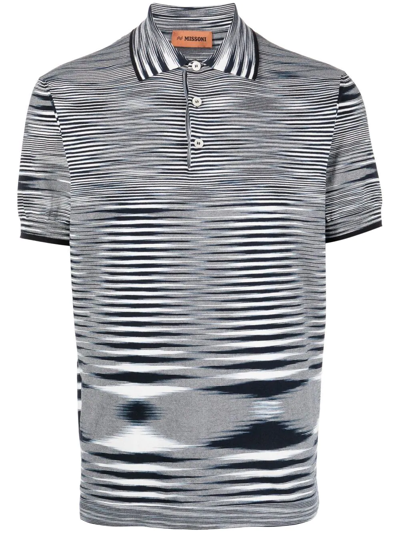 Missoni Intarsia-knit Polo Shirt In White