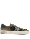 Golden Goose Men's Stardan Leather & Mesh Low-top Sneakers In Black/military Gr