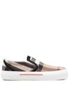 BURBERRY CHECKED SLIP-ON SNEAKERS