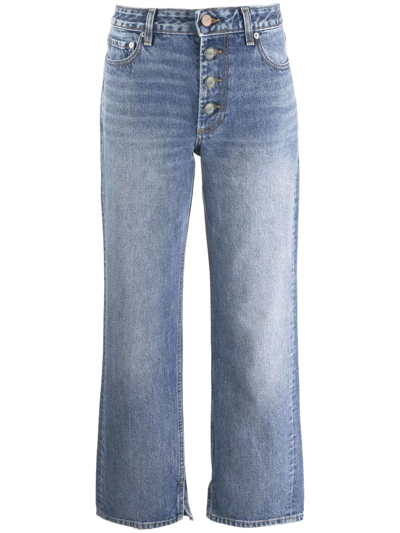 Ganni Relaxed Mid-rise Jeans In Blau