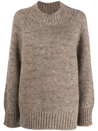 Maison Margiela Chunky-knit Jumper In Melange