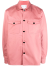Sacai Oversize Cotton Chino Button-up Shirt In Rosa