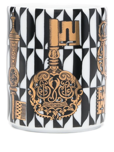 Fornasetti Chiavi Pencil Holder In Schwarz