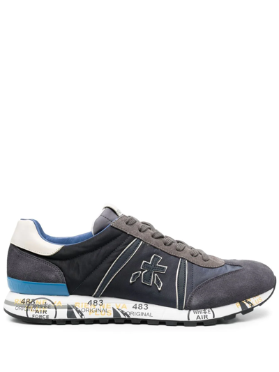 Premiata Lucy Panelled Low-top Sneakers In Blue