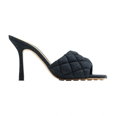 Bottega Veneta 90mm Padded Quilted Leather Sandals In Black