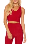 Beach Riot Ruby Glitter Tank In Red