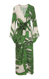 Johanna Ortiz + Net Sustain Gulf Of Guinea Printed Satin-jacquard Maxi Wrap Dress In Multi