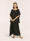 Nap Loungewear Off Shoulder Top Set In Black