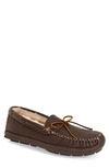 MINNETONKA GENUINE SHEARLING LEATHER SLIPPER,3752