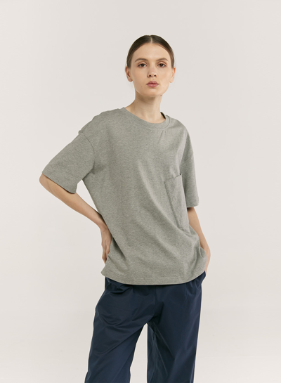 Nap Loungewear Crewneck Pocket T-shirt In Gray
