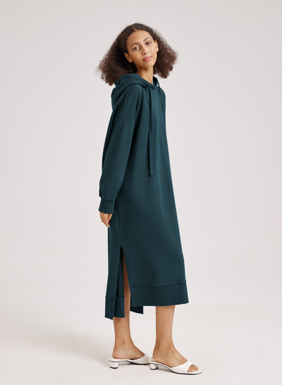 Nap Loungewear Pullover Hoodie Dress In Dark Green